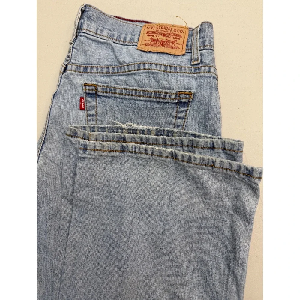Levi's 550‎ Relaxed Bootcut Jeans Women's 10M Vintage Y2K Heavy Grunge Stained